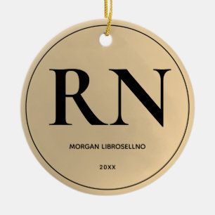 Adorno De Cerámica Enfermero RN elegante y sencillo