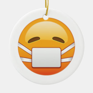 Adorno De Cerámica Enfermo - Emoji