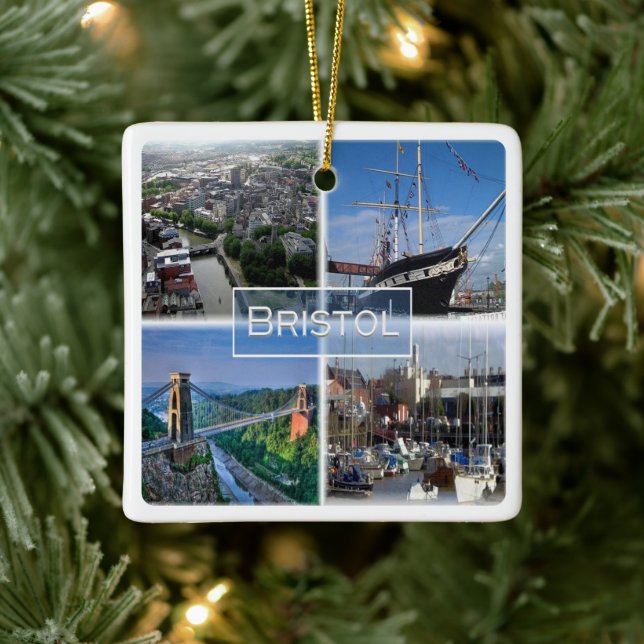 Adorno De Cerámica ENG029 BRISTOL, Inglaterra, Europa, (Árbol)