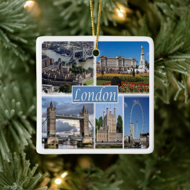 Adorno De Cerámica ENG056 LONDRES, Inglaterra, Europa, (Árbol)