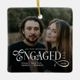 Adorno De Cerámica Engaged Couples 2 Photos Stylish First Christmas