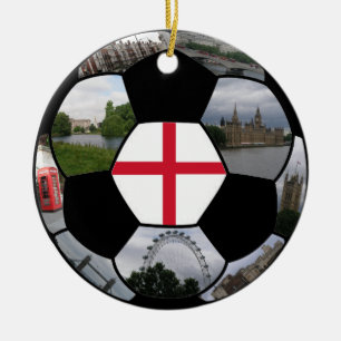 Adorno De Cerámica England Football Ornament