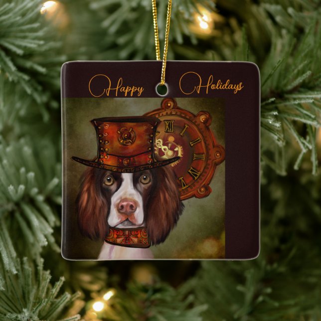 Adorno De Cerámica English Springer Spaniel (Árbol)