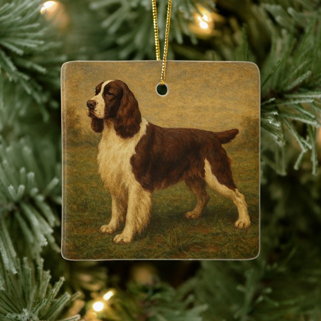 Adorno De Cerámica English Springer Spaniel (Árbol)