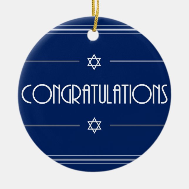 Adorno De Cerámica Enhorabuena (Frente)