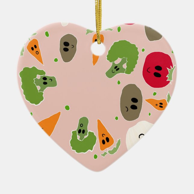 Adorno De Cerámica enjambre de los veggis (Frente)