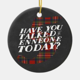 Adorno De Cerámica Enneagram 5 navidad temático