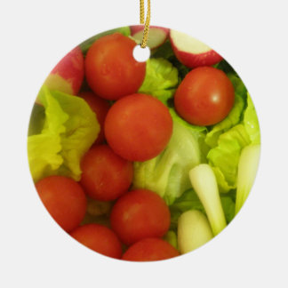 Adorno De Cerámica Ensalada Vegetales Personalizado Cumpleaños