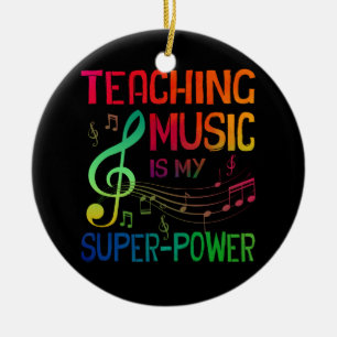 Adorno De Cerámica Enseñar Música Es Mi Superpoder De Vuelta Al Mus E