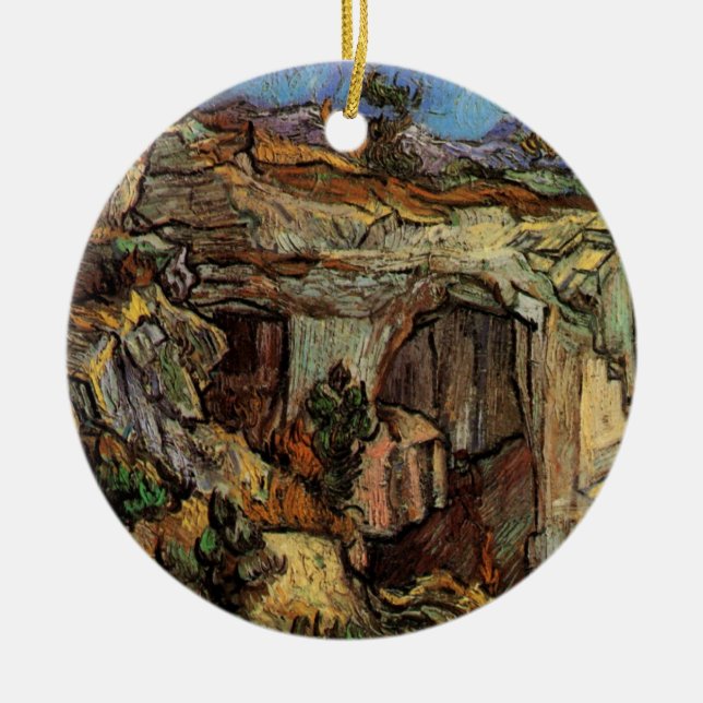 Adorno De Cerámica Entrada a Quarry, Saint-Remy por Vincent van Gogh (Frente)
