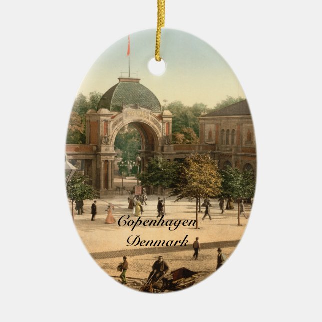 Adorno De Cerámica Entrada Copenhague del parque de Tivoli (Frente)