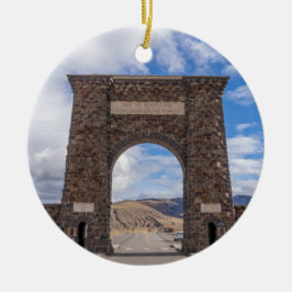 Adorno De Cerámica Entrada de la puerta de Roosevelt Yellowstone