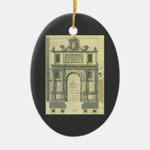 Adorno De Cerámica Entrada de Puerta de Iglesia Antigua Arquitectura 