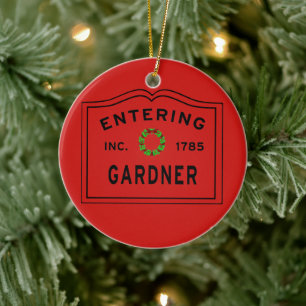 Adorno De Cerámica Entrando en Massachusetts Gardner