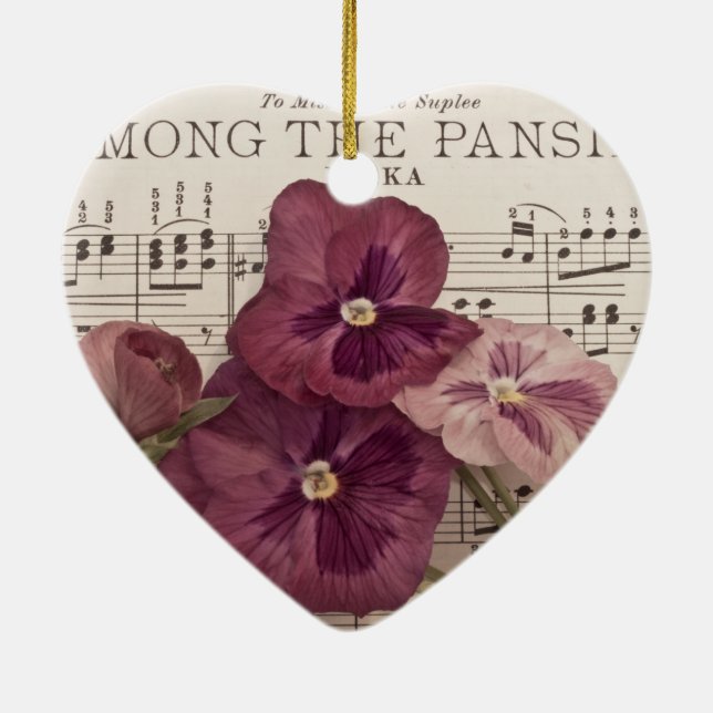 Adorno De Cerámica Entre las pansias (Atrás)