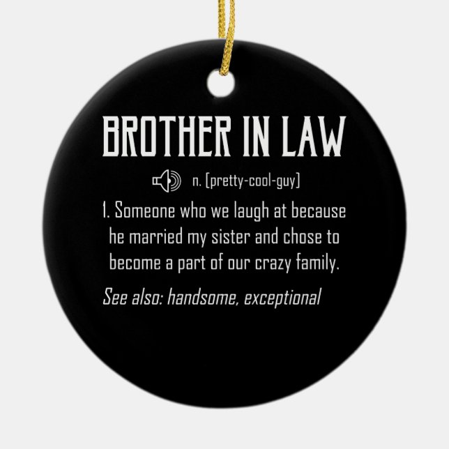 Adorno De Cerámica Entrega de camisetas con definición de "Brother In (Frente)