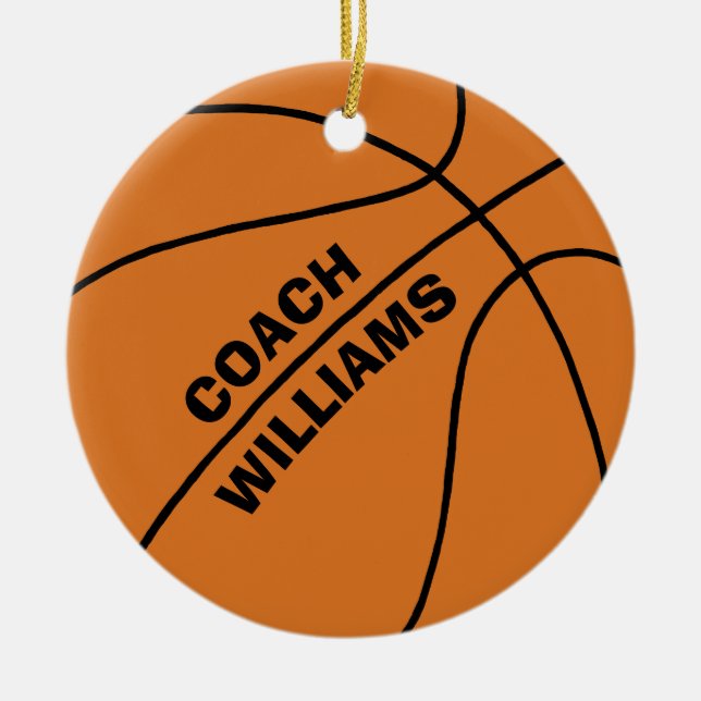 Adorno De Cerámica Entrenador de baloncesto (Frente)