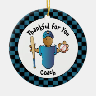 Adorno De Cerámica Entrenador de béisbol: Gracias por regalo de presu