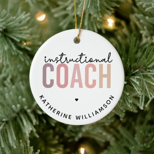 Adorno De Cerámica Entrenador de instrucción personalizado - Regalos  (Árbol)