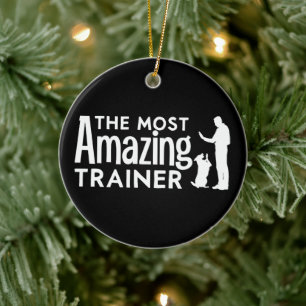 Adorno De Cerámica Entrenador de Perros Los Regalos Más Increíbles De