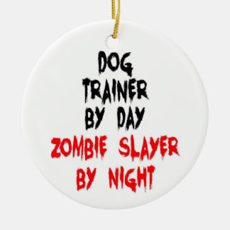 Adorno De Cerámica Entrenador de perros Zombie Slayer
