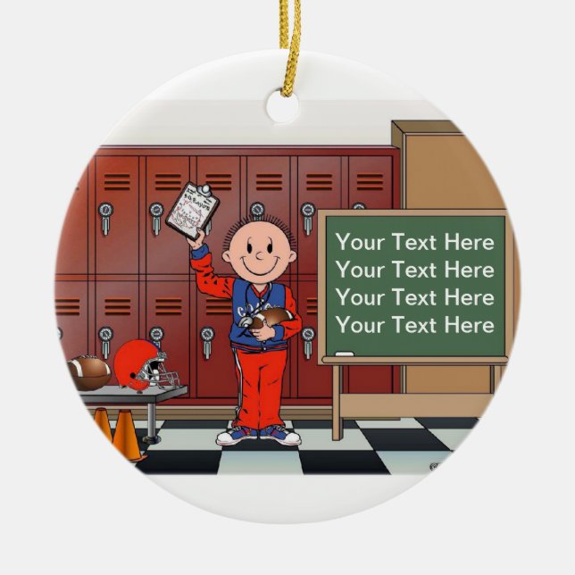 Adorno De Cerámica Entrenador, fútbol - Hombre (Frente)