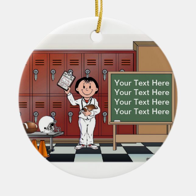 Adorno De Cerámica Entrenador, Fútbol - Mujer (Frente)