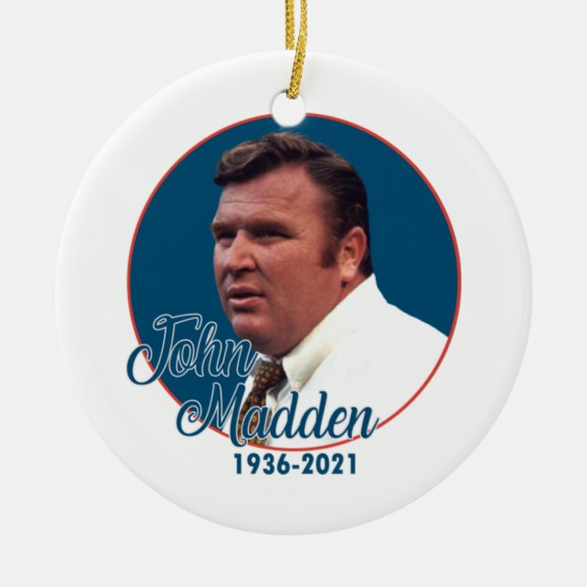 Adorno De Cerámica Entrenador John Madden (Frente)