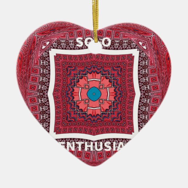 Adorno De Cerámica Entusiasmo individual (Frente)