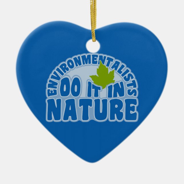 Adorno De Cerámica Environmentalists ornament - customize (Frente)