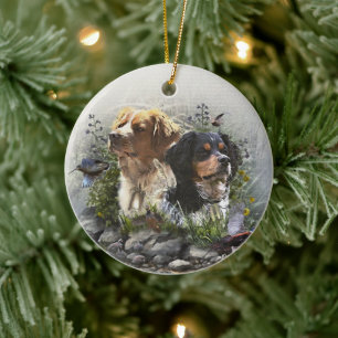 Adorno De Cerámica Epagneul Breton, Bretaña Spaniel