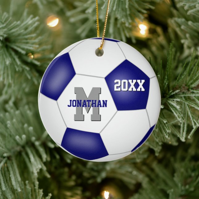 Adorno De Cerámica equipo blanco azul colores chica (Árbol)