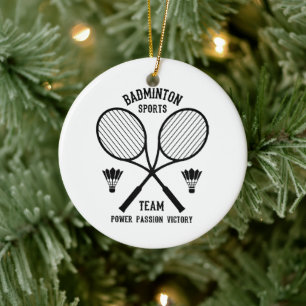 Adorno De Cerámica Equipo de deportes de bádminton