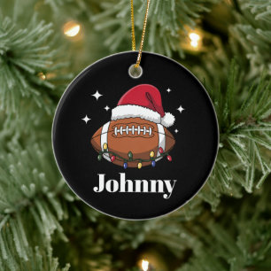 Adorno De Cerámica Equipo de fútbol americano personalizado de Navida