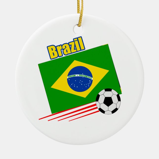 Adorno De Cerámica Equipo de fútbol de Brasil (Frente)