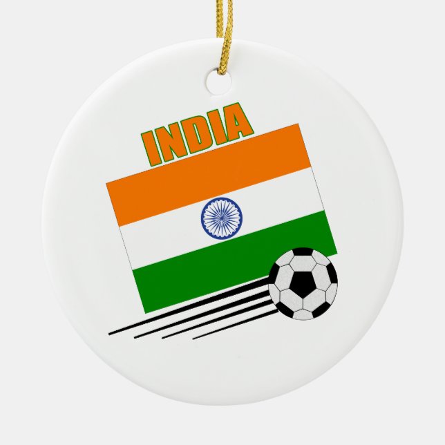 Adorno De Cerámica Equipo de fútbol de India (Frente)