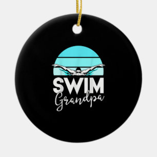 Adorno De Cerámica Equipo De Natación Abuelo Papa Natación Conoce Reg