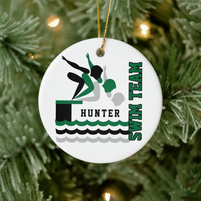 Adorno De Cerámica Equipo de natación/buceo - Verde - Niño (Árbol)