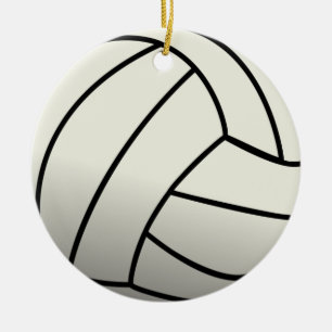 Adorno De Cerámica Equipo de voleibol blanco
