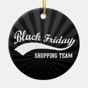 Adorno De Cerámica Equipo negro de las compras de viernes