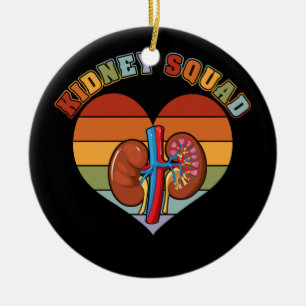 Adorno De Cerámica Equipo Retro de Escuadrón de Riñones Nefrología