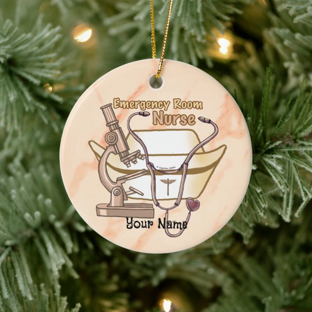 Adorno De Cerámica ER Enfermero (Árbol)