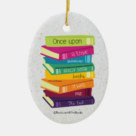 Adorno De Cerámica Érase Una Vez Alguien Amaba Los Libros