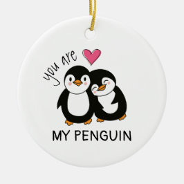 Adorno De Cerámica Eres Mi Pingüino