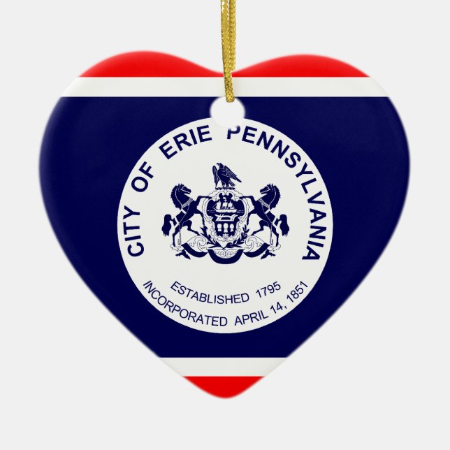 Adorno De Cerámica Erie, Pennsylvania, Estados Unidos (Frente)
