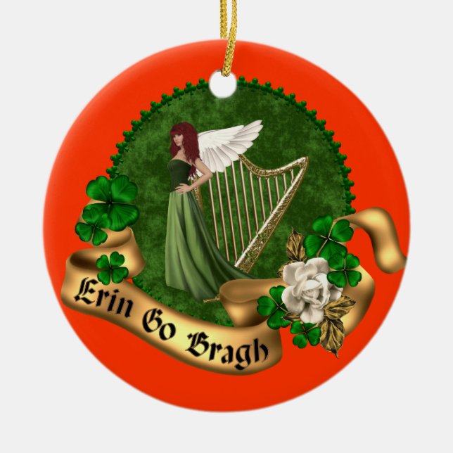 Adorno De Cerámica Erin va irlandés de Bragh (Frente)