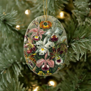 Adorno De Cerámica Ernst Haeckel Orquídeas, Flores Vintage de bosque