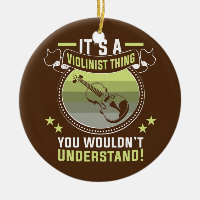 Adorno De Cerámica Es algo violinista violinista violinista (Frente)