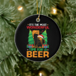 Adorno De Cerámica Es el momento más maravilloso para un Santa de cer<br><div class="desc">Es el momento más maravilloso para un Santa de cerveza</div>