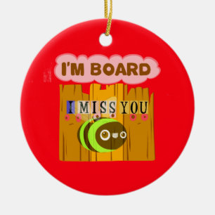 Adorno De Cerámica Es gracioso que te echo de menos que me aburran